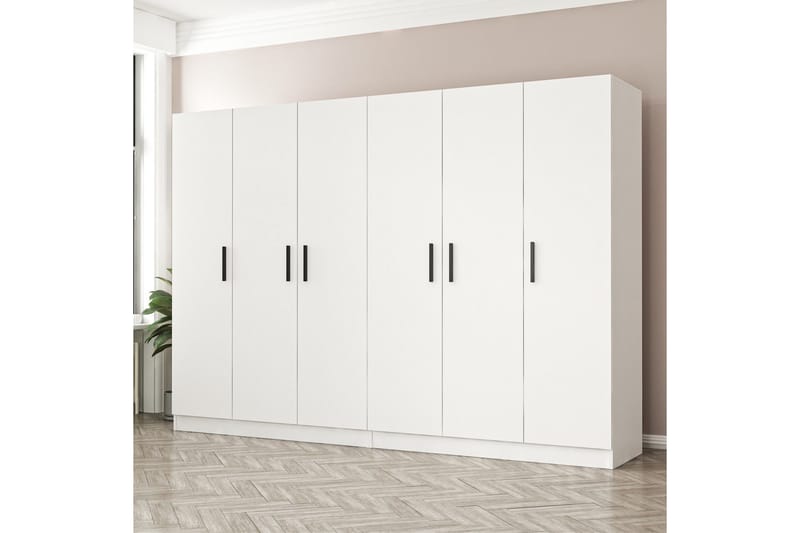 Fruitland Garderobe 270 cm - Hvit - Oppbevaring - Klesoppbevaring - Garderober & garderobesystem