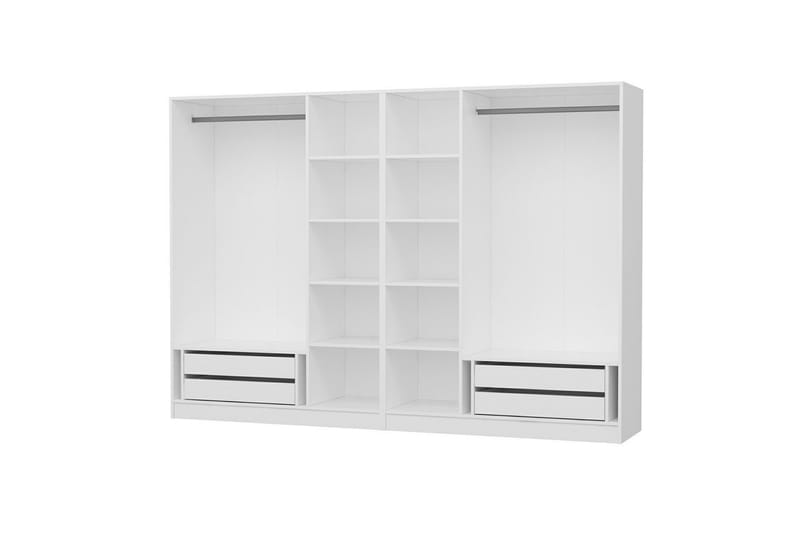 Fruitland Garderobe 270 cm - Hvit - Oppbevaring - Klesoppbevaring - Garderober & garderobesystem