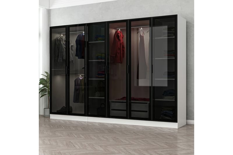 Fruitland Garderobe 270 cm - Hvit - Oppbevaring - Klesoppbevaring - Garderober & garderobesystem