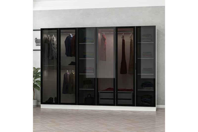 Fruitland Garderobe 270 cm - Hvit - Oppbevaring - Klesoppbevaring - Garderober & garderobesystem