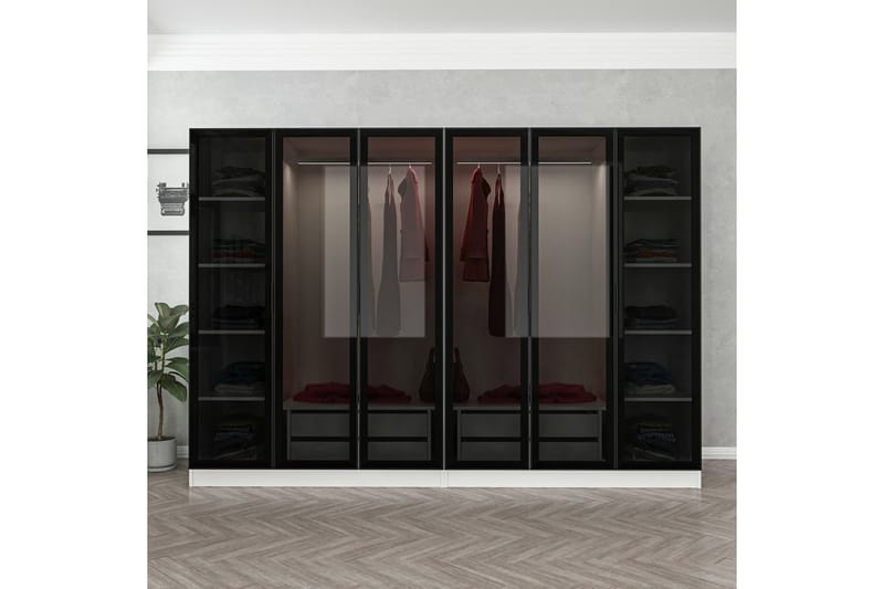 Fruitland Garderobe 270 cm - Hvit - Oppbevaring - Klesoppbevaring - Garderober & garderobesystem