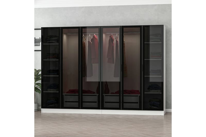 Fruitland Garderobe 270 cm - Hvit - Oppbevaring - Klesoppbevaring - Garderober & garderobesystem