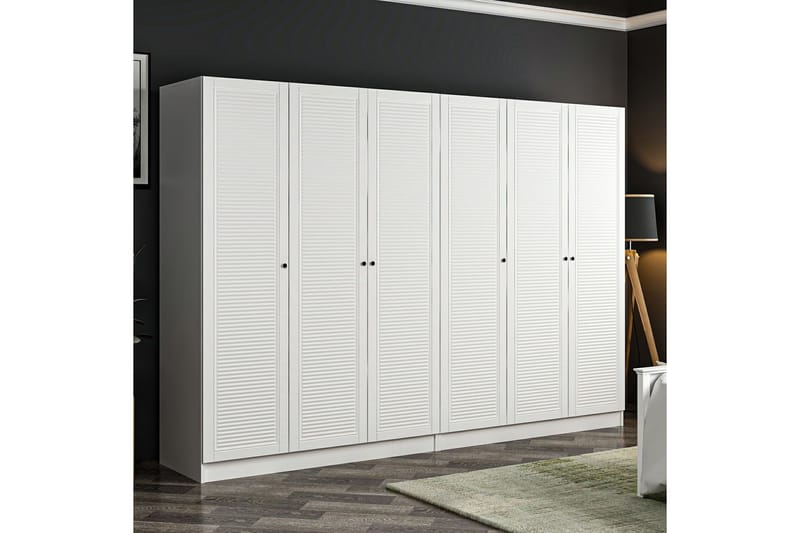 Fruitland Garderobe 270 cm - Hvit - Oppbevaring - Klesoppbevaring - Garderober & garderobesystem