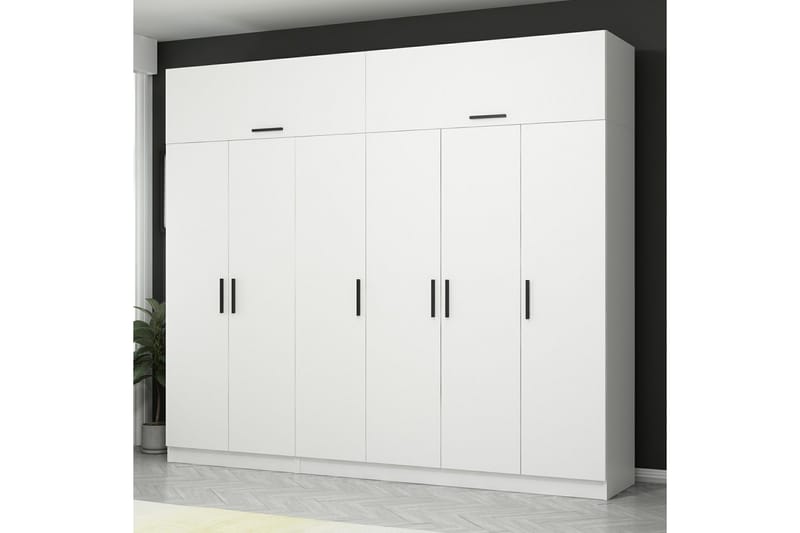 Fruitland Garderobe 270 cm - Hvit - Garderober & garderobesystem - Garderobeskap & klesskap