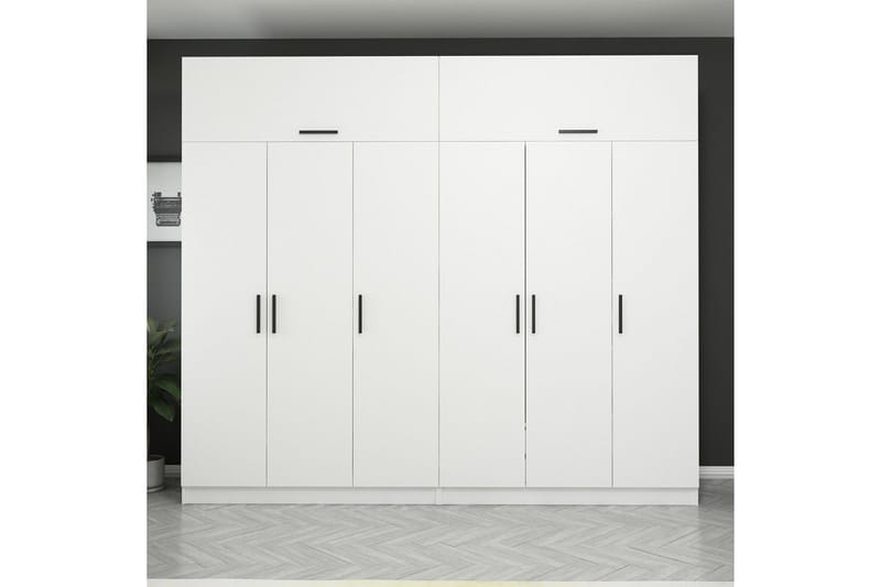 Fruitland Garderobe 270 cm - Hvit - Oppbevaring - Klesoppbevaring - Garderober & garderobesystem