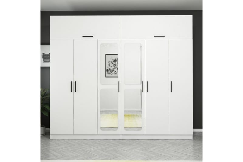 Fruitland Garderobe 270 cm - Hvit - Oppbevaring - Klesoppbevaring - Garderober & garderobesystem