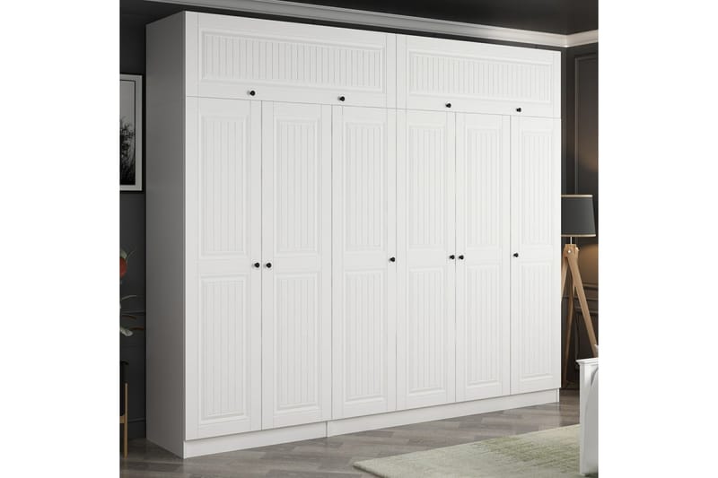 Fruitland Garderobe 270 cm - Hvit - Oppbevaring - Klesoppbevaring - Garderober & garderobesystem