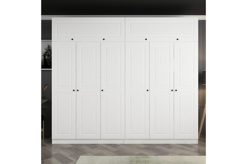 Fruitland Garderobe 270 cm - Hvit - Oppbevaring - Klesoppbevaring - Garderober & garderobesystem