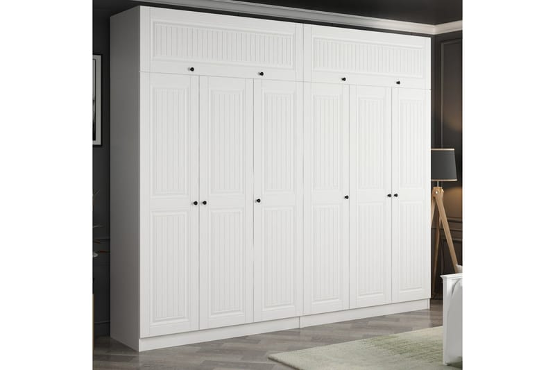 Fruitland Garderobe 270 cm - Hvit - Oppbevaring - Klesoppbevaring - Garderober & garderobesystem