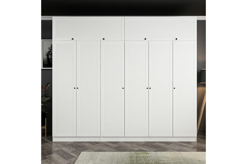 Fruitland Garderobe 270 cm - Hvit - Oppbevaring - Klesoppbevaring - Garderober & garderobesystem