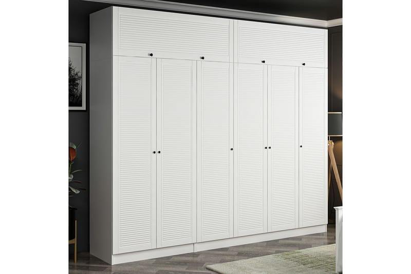 Fruitland Garderobe 270 cm - Hvit - Oppbevaring - Klesoppbevaring - Garderober & garderobesystem