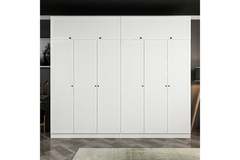 Fruitland Garderobe 270 cm - Hvit - Oppbevaring - Klesoppbevaring - Garderober & garderobesystem