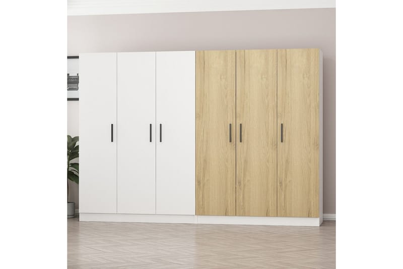 Fruitland Garderobe 270 cm - Hvit/Brun - Oppbevaring - Klesoppbevaring - Garderober & garderobesystem