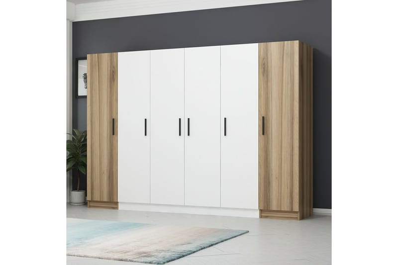 Fruitland Garderobe 270 cm - Hvit/Brun - Oppbevaring - Klesoppbevaring - Garderober & garderobesystem