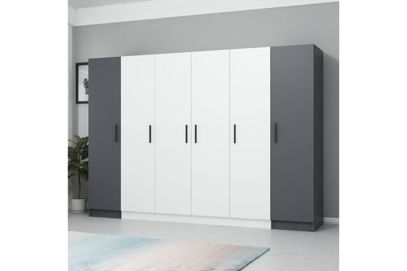 Fruitland Garderobe 270 cm - Hvit/Grå - Oppbevaring - Klesoppbevaring - Garderober & garderobesystem