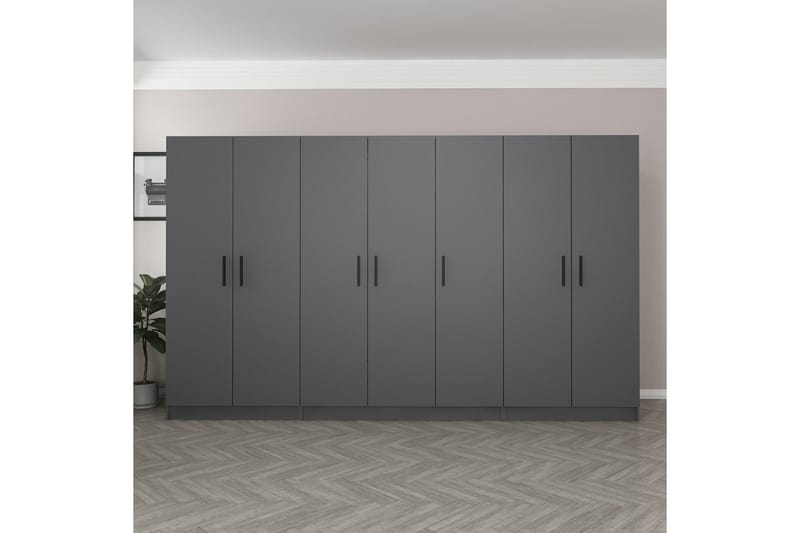 Fruitland Garderobe 315 cm - Antrasitt - Oppbevaring - Klesoppbevaring - Garderober & garderobesystem