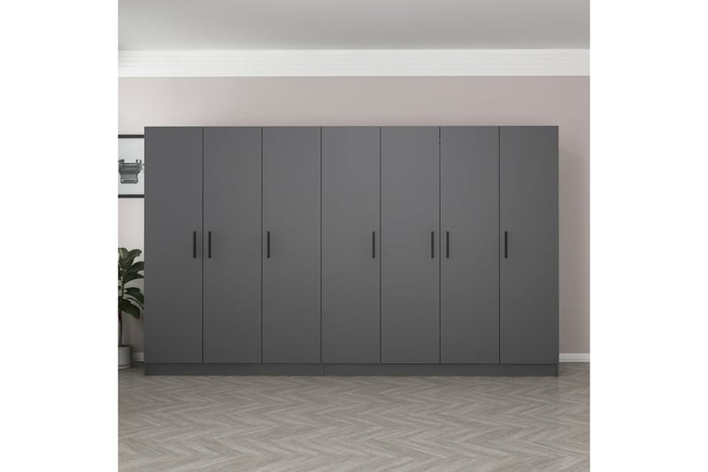 Fruitland Garderobe 315 cm - Antrasitt - Oppbevaring - Klesoppbevaring - Garderober & garderobesystem