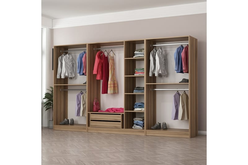 Fruitland Garderobe 315 cm - Eik - Oppbevaring - Klesoppbevaring - Garderober & garderobesystem