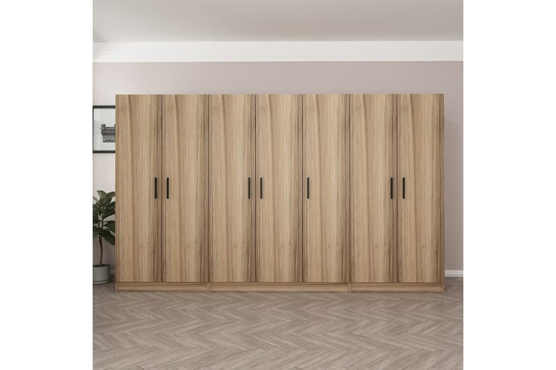 Fruitland Garderobe 315 cm - Eik - Oppbevaring - Klesoppbevaring - Garderober & garderobesystem