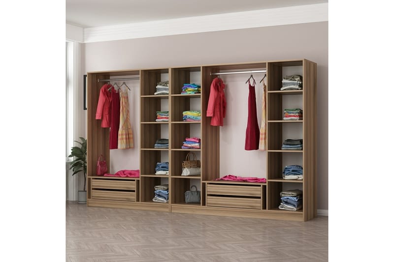 Fruitland Garderobe 315 cm - Eik - Oppbevaring - Klesoppbevaring - Garderober & garderobesystem