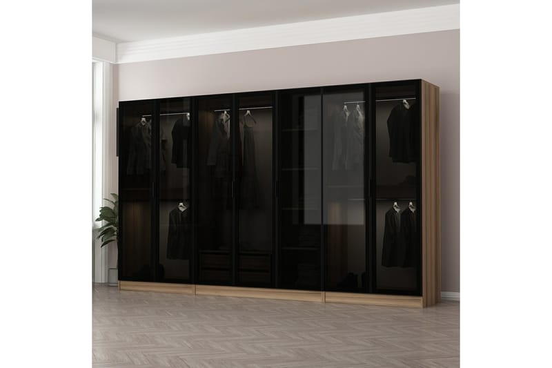 Fruitland Garderobe 315 cm - Eik - Garderober & garderobesystem - Garderobeskap & klesskap