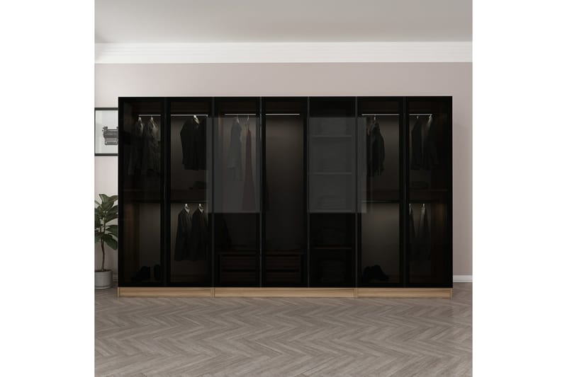 Fruitland Garderobe 315 cm - Eik - Oppbevaring - Klesoppbevaring - Garderober & garderobesystem