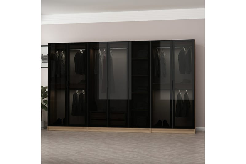 Fruitland Garderobe 315 cm - Eik - Oppbevaring - Klesoppbevaring - Garderober & garderobesystem