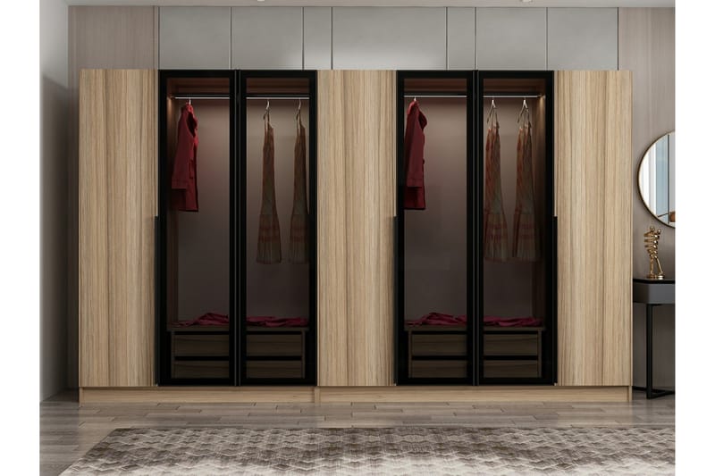 Fruitland Garderobe 315 cm - Eik - Oppbevaring - Klesoppbevaring - Garderober & garderobesystem