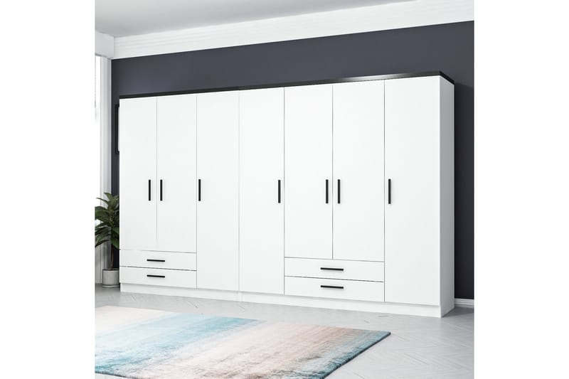 Fruitland Garderobe 315 cm - Hvit - Oppbevaring - Klesoppbevaring - Garderober & garderobesystem