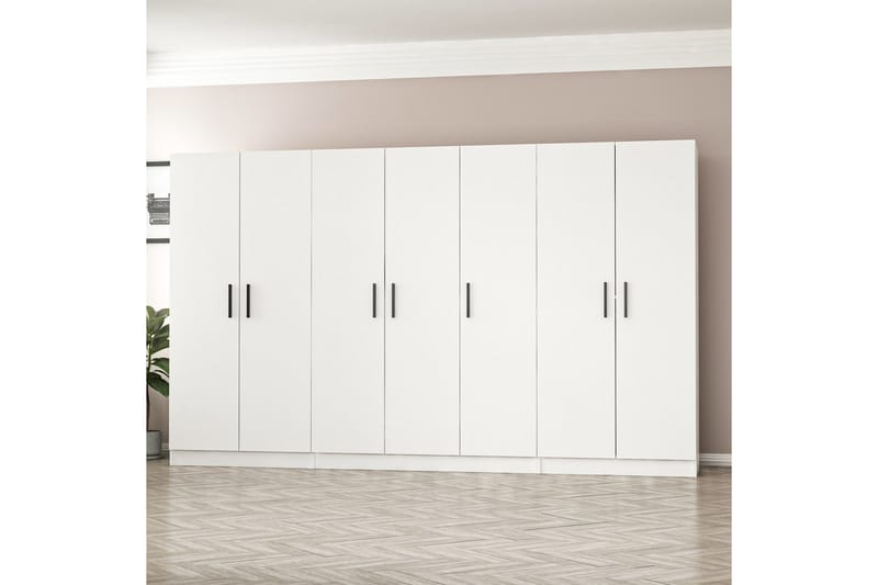 Fruitland Garderobe 315 cm - Hvit - Oppbevaring - Klesoppbevaring - Garderober & garderobesystem