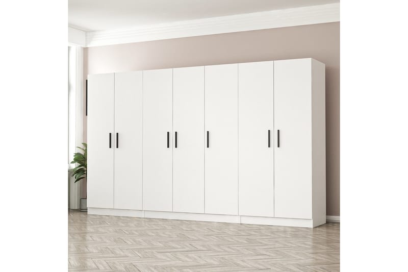 Fruitland Garderobe 315 cm - Hvit - Oppbevaring - Klesoppbevaring - Garderober & garderobesystem