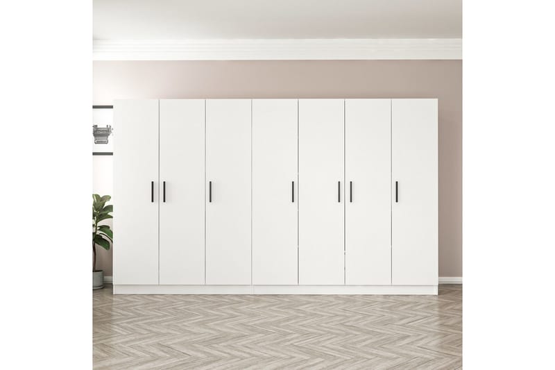 Fruitland Garderobe 315 cm - Hvit - Oppbevaring - Klesoppbevaring - Garderober & garderobesystem