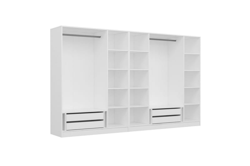 Fruitland Garderobe 315 cm - Hvit - Oppbevaring - Klesoppbevaring - Garderober & garderobesystem