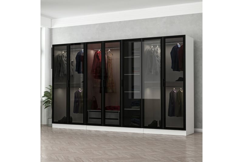 Fruitland Garderobe 315 cm - Hvit - Oppbevaring - Klesoppbevaring - Garderober & garderobesystem