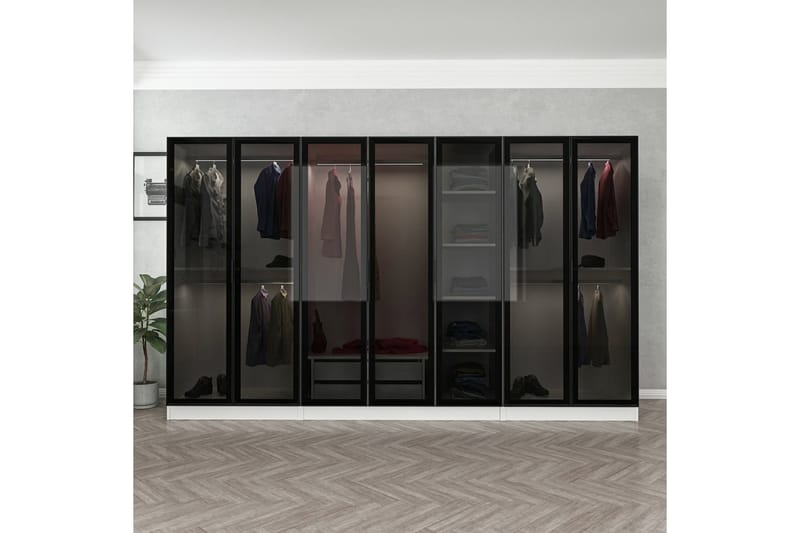 Fruitland Garderobe 315 cm - Hvit - Oppbevaring - Klesoppbevaring - Garderober & garderobesystem