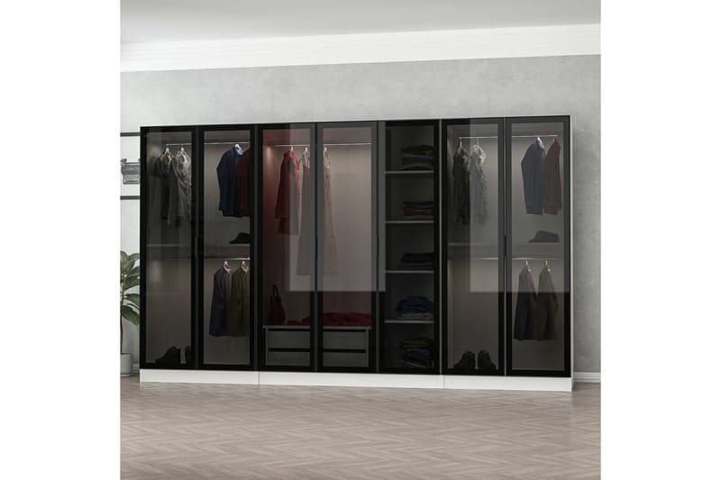 Fruitland Garderobe 315 cm - Hvit - Oppbevaring - Klesoppbevaring - Garderober & garderobesystem