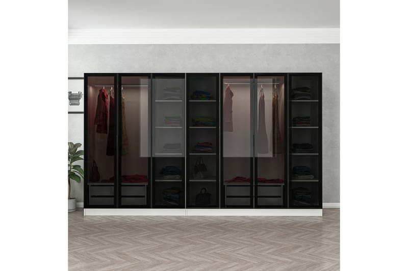 Fruitland Garderobe 315 cm - Hvit - Oppbevaring - Klesoppbevaring - Garderober & garderobesystem