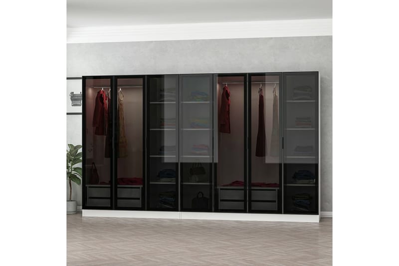 Fruitland Garderobe 315 cm - Hvit - Oppbevaring - Klesoppbevaring - Garderober & garderobesystem