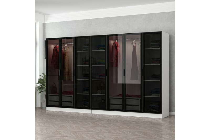 Fruitland Garderobe 315 cm - Hvit - Oppbevaring - Klesoppbevaring - Garderober & garderobesystem