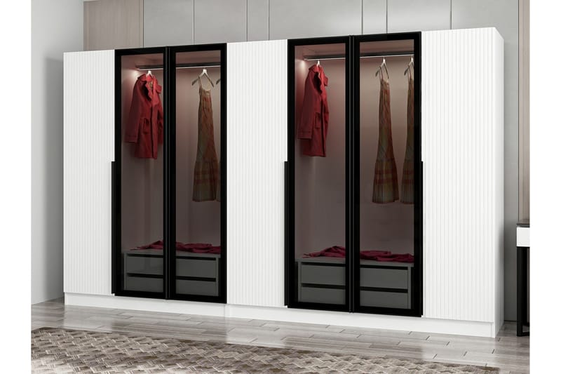 Fruitland Garderobe 315 cm - Hvit - Oppbevaring - Klesoppbevaring - Garderober & garderobesystem