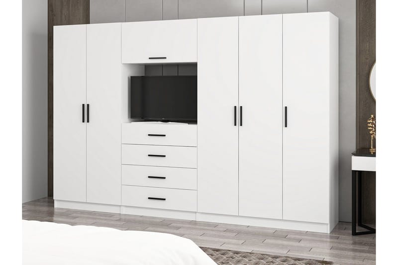 Fruitland Garderobe 315 cm - Hvit - Oppbevaring - Klesoppbevaring - Garderober & garderobesystem