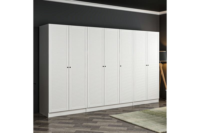 Fruitland Garderobe 315 cm - Hvit - Garderober & garderobesystem - Garderobeskap & klesskap