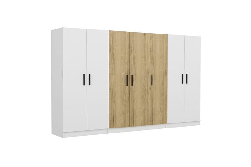 Fruitland Garderobe 315 cm - Hvit/Brun - Oppbevaring - Klesoppbevaring - Garderober & garderobesystem