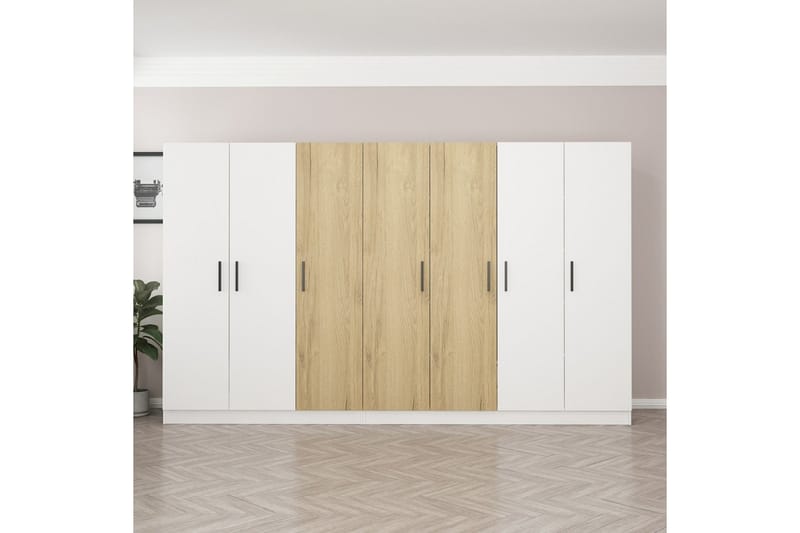 Fruitland Garderobe 315 cm - Hvit/Brun - Oppbevaring - Klesoppbevaring - Garderober & garderobesystem