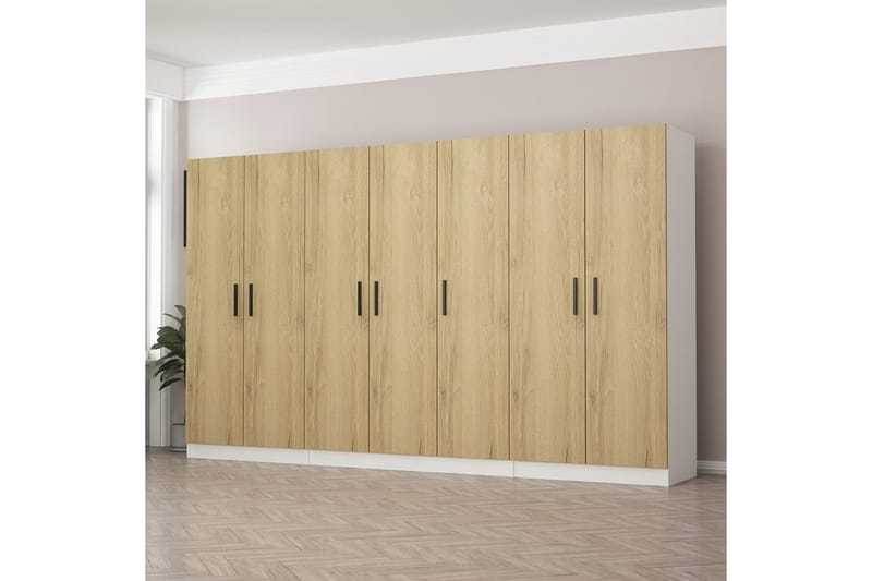 Fruitland Garderobe 315 cm - Valnøtt - Oppbevaring - Klesoppbevaring - Garderober & garderobesystem