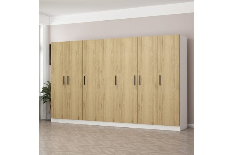 Fruitland Garderobe 315 cm - Valnøtt - Oppbevaring - Klesoppbevaring - Garderober & garderobesystem