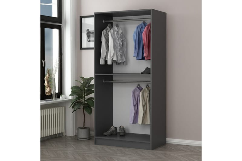 Fruitland Garderobe 90 cm - Antrasitt - Oppbevaring - Klesoppbevaring - Garderober & garderobesystem