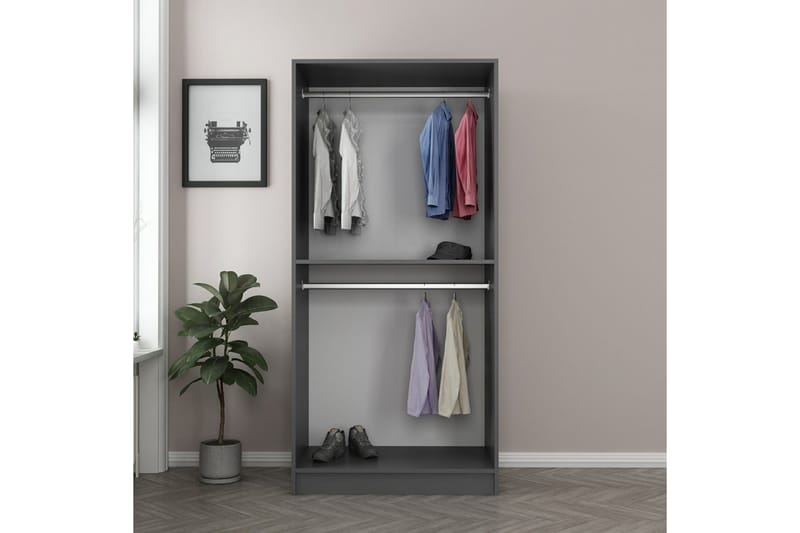 Fruitland Garderobe 90 cm - Antrasitt - Oppbevaring - Klesoppbevaring - Garderober & garderobesystem