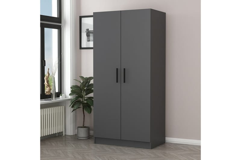 Fruitland Garderobe 90 cm - Antrasitt - Oppbevaring - Klesoppbevaring - Garderober & garderobesystem