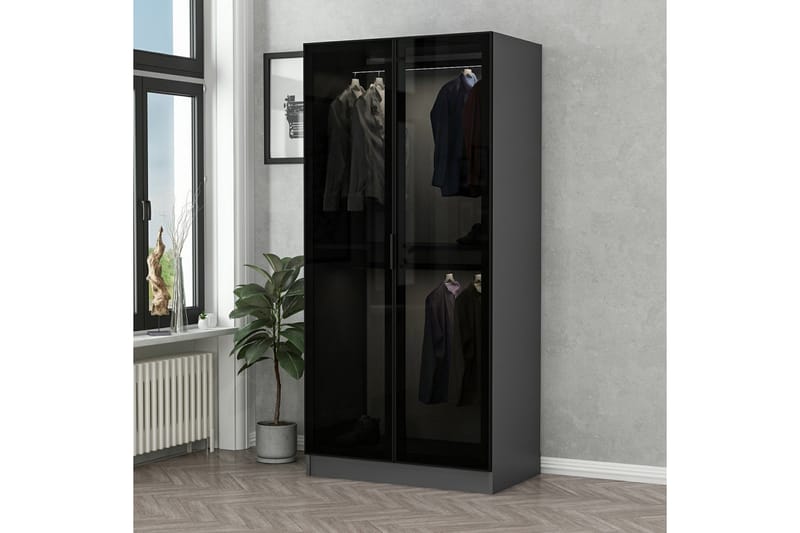 Fruitland Garderobe 90 cm - Antrasitt - Oppbevaring - Klesoppbevaring - Garderober & garderobesystem